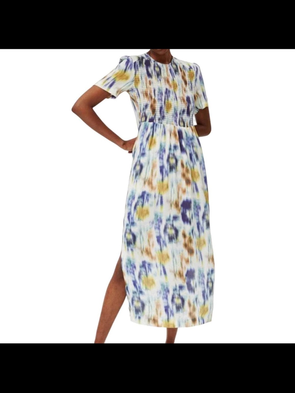 Baum Und Pferdgarten Dance Admaris Tie Dye Smock Bodice Stretch Silk Dress